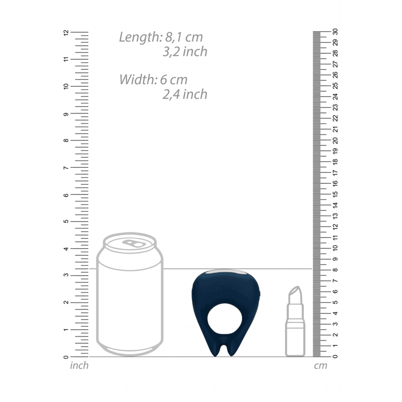 Pointed Vibrating Cock Ring - Baltic Blue