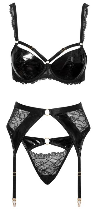 Hovedbilde Cottelli LINGERIE - Lace & vinyl Sett
