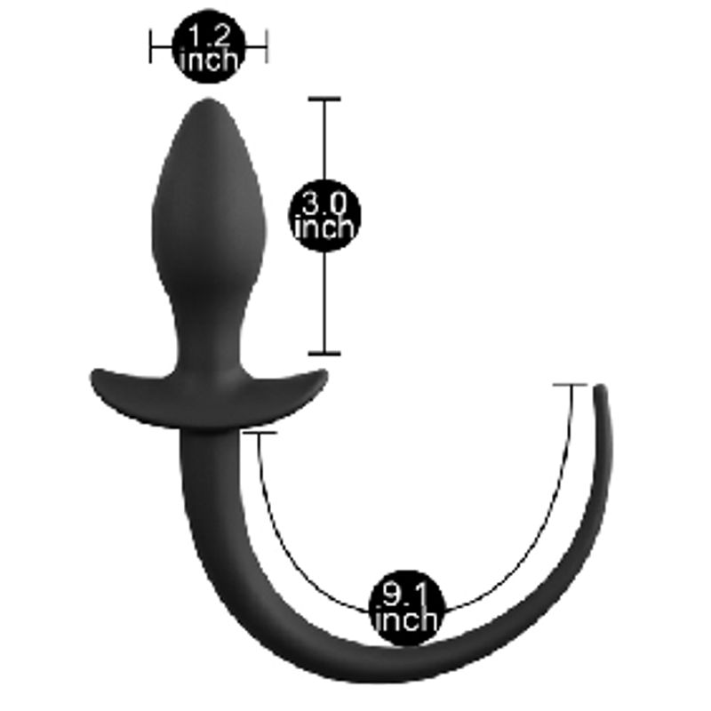 BUTTPLUG MED HALE - SORT