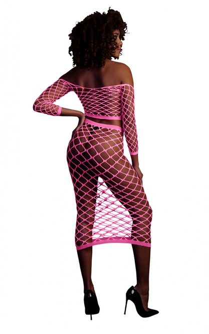 Hovedbilde OUCH - Long Sleeve Crop Top and Long Skirt - GLOW ...