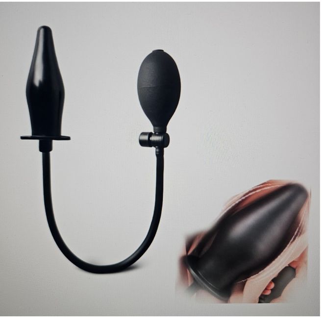 Hovedbilde Svart oppblåsbar analplugg