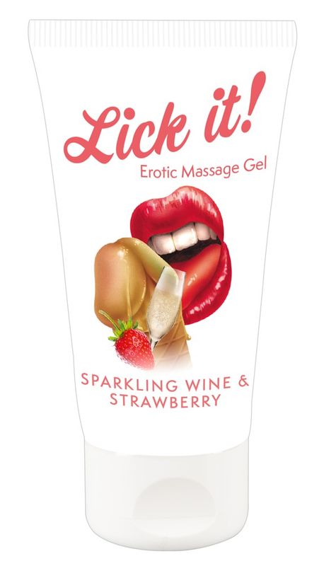 LICK IT - Erotic Massage Gel Sparkling Wine and Strawberry