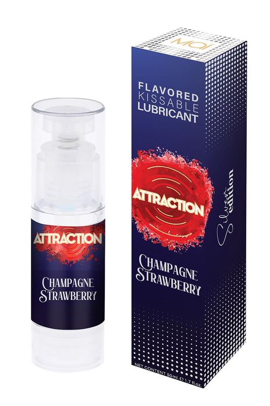 MAI ATTRACTION KISSABLE LUBRICANT CHAMPAGNE STRAWBERRY FLAVOR 50