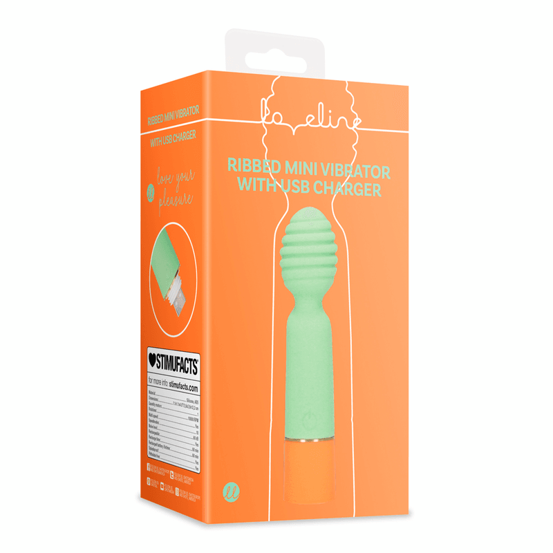 LOVELINE - Ribbed Mini Vibrator Spring Sage
