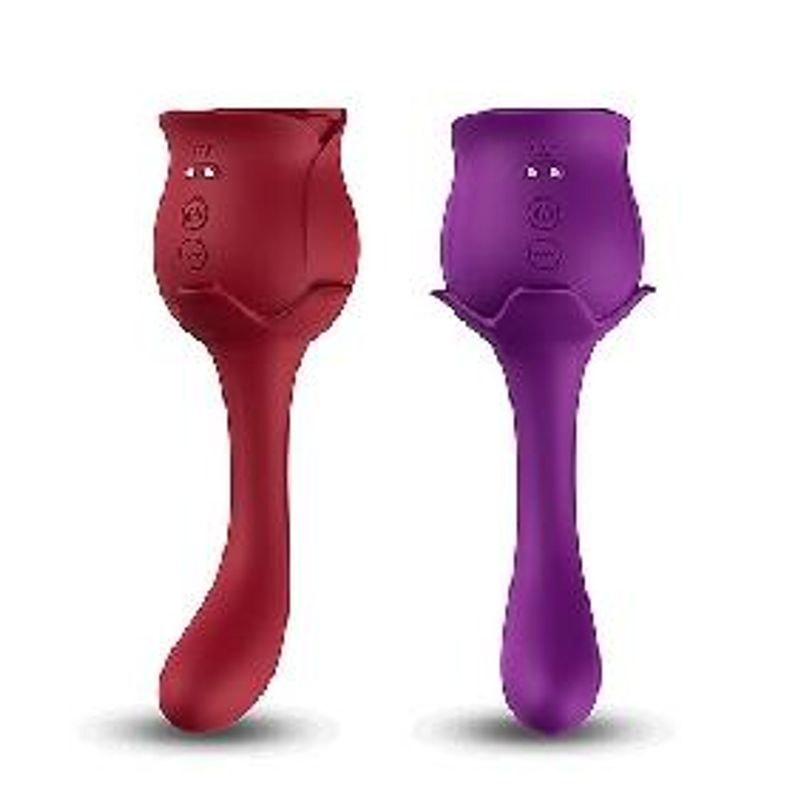 Rose med G-Spot Vibrator - dobbel ended