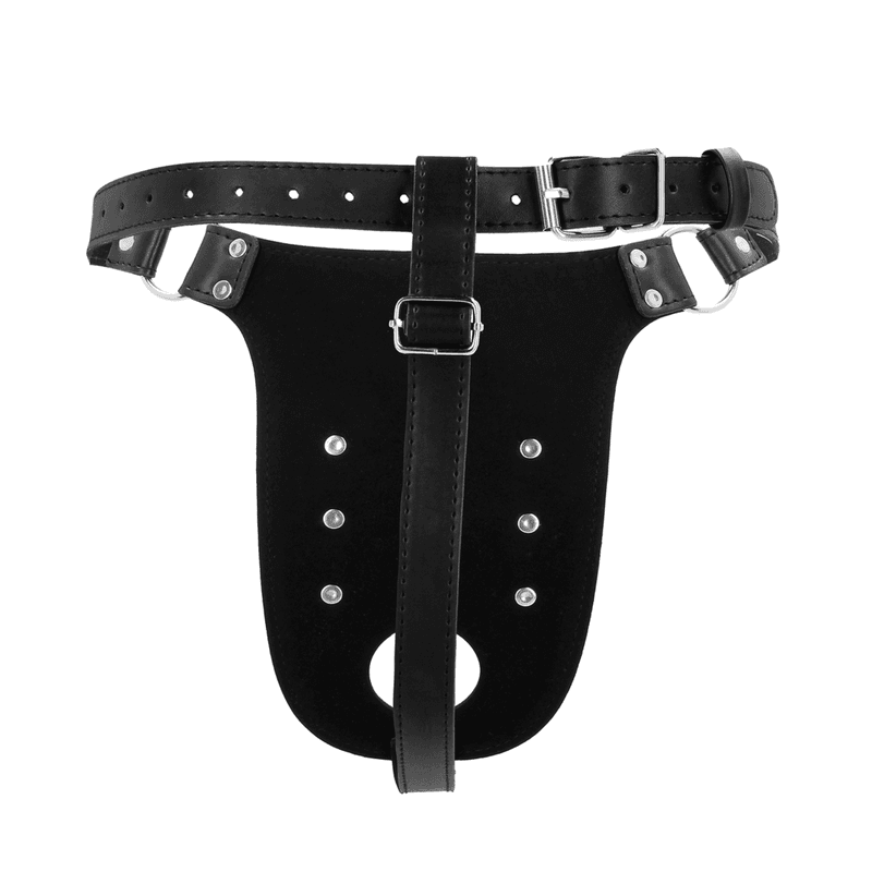 PU Leather Chastity Belt with Straps