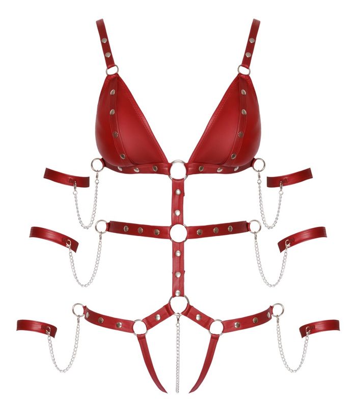 Bad Kitty Body Rød Harness