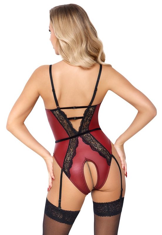 Abierta Fina - BODY Rød-svart-strass